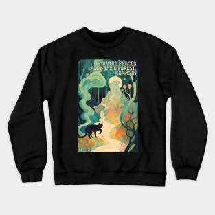 Haunted Places Hoia-Baciu Forest Romania Ghost Crewneck Sweatshirt